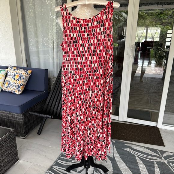 Nine & Co. Red and White Sleeveless Sundress - Picture 3 of 3